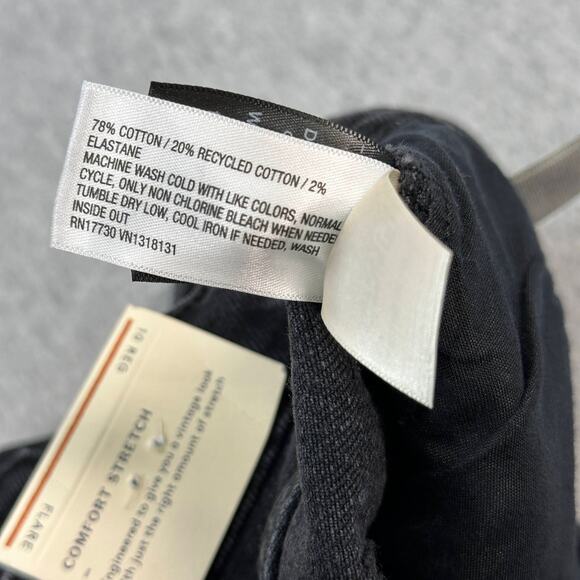 Universal Thread Jeans WMNS 10R Black Wash Denim HighRise Flare Comfort Stretch - Picture 6 of 11